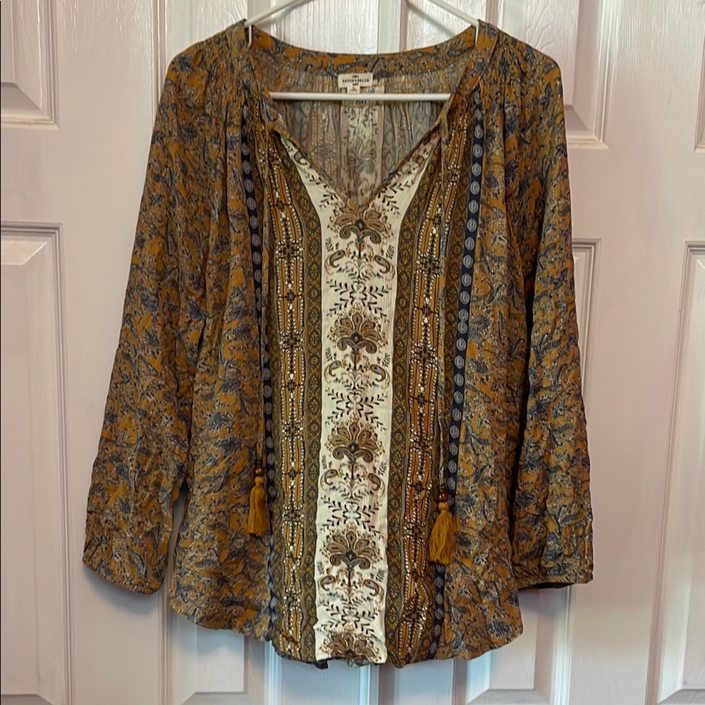 Mason & Belle Tie Front Blouse